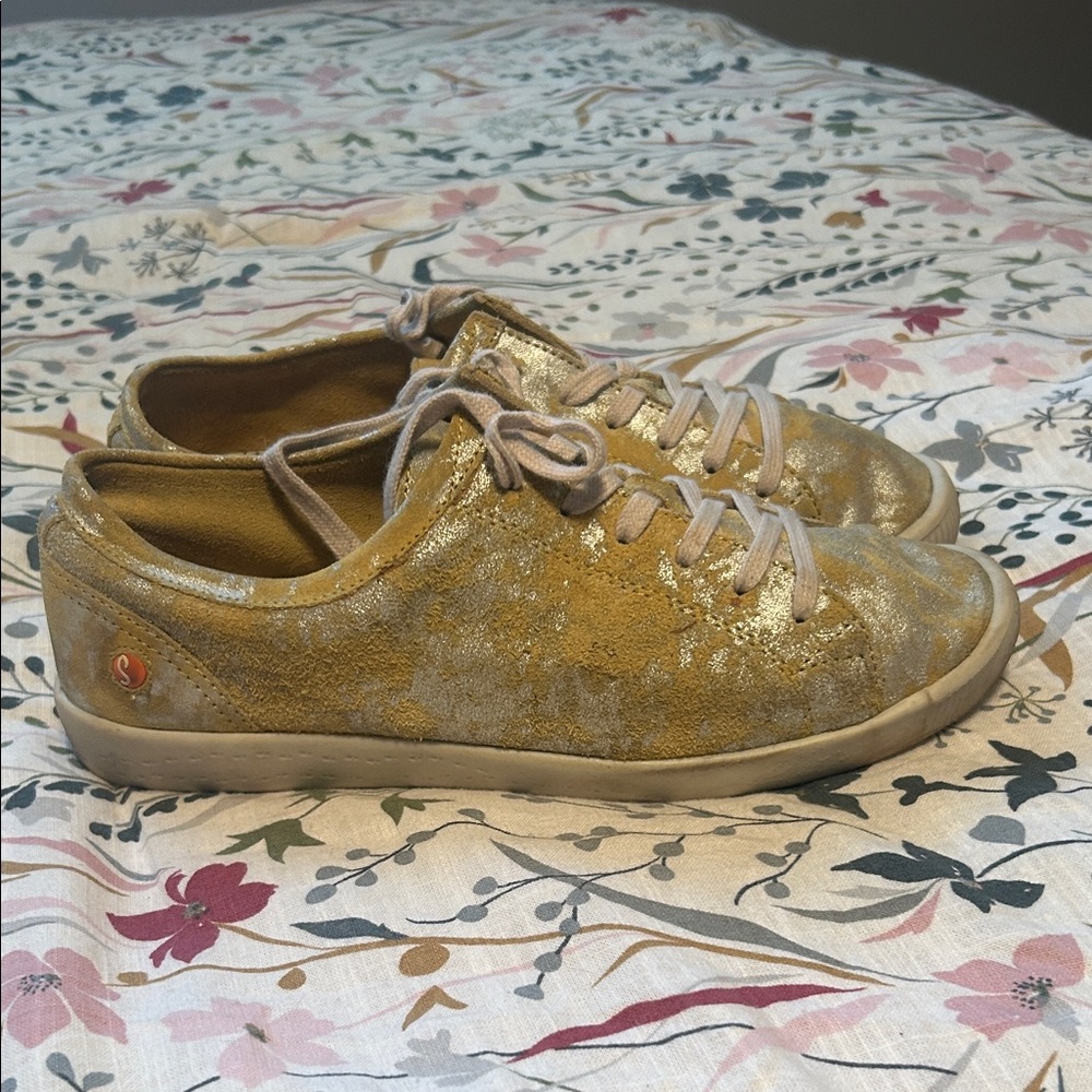 Women's Gold Sneakers